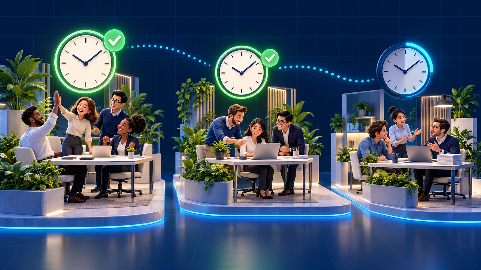 Three departments progressively save time by improving the way they use existing tools.